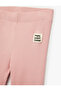 Cotton Leggings with Elastic Waistband and Label Detail - 3