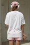 Women's Oversize T-Shirt Shh! Printed White – Crew Neck, Comfortable Fit, 100% Cotton - 2