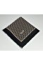 وشاح قطني مطبوع - أسود / كراميل-06289-10