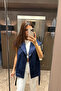 سترة نسائية من الدنيم الأزرق 559-9103 - 5