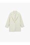 Buttoned Pocketed Long Sleeve Boucle Coat - 3
