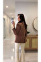Siodra Bitter Brown Pocket Detailed Blazer Jacket - 4