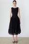 Tulle Maxi Dress with Pearl Collar and Skirt