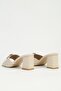 Women's Beige Heeled Slippers Pc-55787 - 4