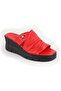 L060.284 Genuine Leather Comfortable Women's Slippers with Padded Heels