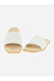 Textured Slip-On Flat Sandals - 4