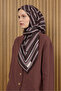 Dark Brown 90X90 Silk Crepe Satin Scarf