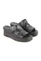 L060.284 Genuine Leather Comfortable Women's Slippers with Padded Heels - 3