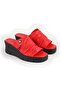 L060.284 Genuine Leather Comfortable Women's Slippers with Padded Heels - 3