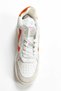 Men's White Orange Casual Sneakers Shoes - Suede Detailed Retro City Style-V1 - 3