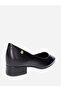 Solid Block Heel Slip-On Shoes - 3