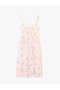Thick Straps U-Neck Gipeli Floral Long Dress - 4
