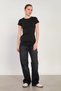 Women's Crew Neck Short Sleeve Bodysuit - Black - 4