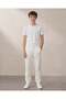 Senior Boys White Knit Denim Jogger with Cuffed Hem - 3