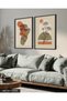 Boho Style Lines and Flowers 2 Piece Wooden Framed Painting Act - 4