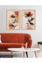 Flowers 2 Pieces Wooden Framed Painting Act - 5