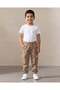 Boys Brown Knitted Denim Cargo Joggers - 4