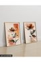 Flowers 2 Pieces Wooden Framed Painting Act - 3
