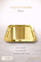 Single-Sided Gold 6-Piece Luxury Stainless Steel Square Presentation Set Coffee Presentation, Tea, Engagement Promise Wedding Tray