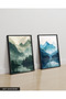 Reflective Landscape 2 Piece Wooden Framed Painting Act - 3