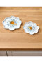 2-Piece Mediterranean Breeze Decorative Daisy Presentation Tray |   Daisy |   Stylish Serving Tray - 36X36/28X28 cm