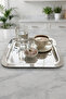 6-Piece Luxury Stainless Steel Square Presentation Set Gold & Silver |   Coffee Presentation, Tea, Engagement, Promise Wedding Tray - 4