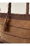 Handmade Paper Rope Knitted Bag, Daily Use Shoulder Bag with Strap, Lined, Pocketed, Snap Fasteners, Gift Bag - 6