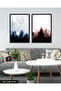 Forest Birds 2 Pieces Wooden Framed Painting Act - 5