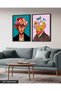 Floral Frida Kahlo Van Gogh Portrait 2 Piece Wooden Framed Painting Act