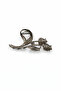 Stylish Bun Hair Clip with Stone Detail and Flower Figure
