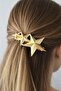 Gold Color Star Figured Metal Automatic Buckle