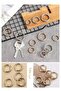 Spring-Loaded Metal Ring 6 Pieces 2cm Bag Straw Weaving Macrame Apparatus Accessory Charm - 4