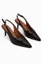 Olive Black Buckle Thin Heeled Women's Shoes - 4