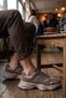 Brown Women's Sneakers - Comfortable City Style Shoes with Mesh and Suede Panels-V1 - 5