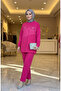 Pocket Detailed Double Suit 71149-01 Fuchsia - 3