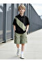 Boys Color Block Polo and Cargo Shorts Set