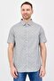 Men Regular Fit Allover Print Short Sleeve Casual Shirt, Grey