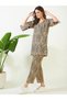 Leopard Print Longline Top and Pyjama Set - 2