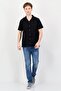 Men Regular Fit Embroidered Short Sleeve Casual Shirt, Black - 3