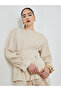 Beige Pleated Long Sleeve Top wnd Wide Leg Pants Co-Ords - 2