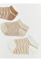 Lcw Kids Brown Striped Baby Boy Booties Socks 5-Pack - 3