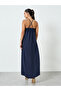 Navy Blue Embellished Abaya and Dress Set - 7