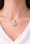 Butterfly Figured Stone Necklace – Silver Color Elegant Women's Necklace