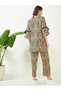 Leopard Print Longline Top and Pyjama Set - 3