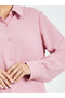 Pink Oversized Shirt and Wide Leg Pants Modest Set - 3