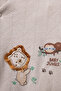 Rocha Baby Lion and Sloth Embroidered Diamond Pattern 2-Piece Jumpsuit and Hat Set - 7