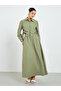 Women Ruched Shirt and Maxi Skirt Modest Set - 3