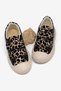 Children's Unisex Black Leopard Kids' Sneaker with Glitter Detail and Velcro Comfortable Fit