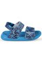 Palm Tree Printed Sandals, Size 26-30 - Navy Blue - 4