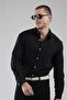 Regular Fit Embroidery Detailed Lattice Fabric Breathable 100% Cotton Men's Shirt